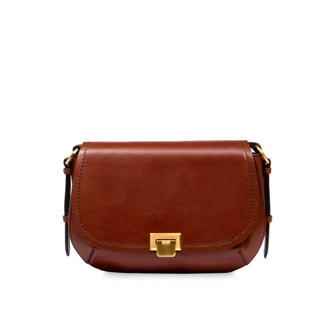 the-bridge-federica-borsa-tracolla-in-pelle-marrone-oro image 1