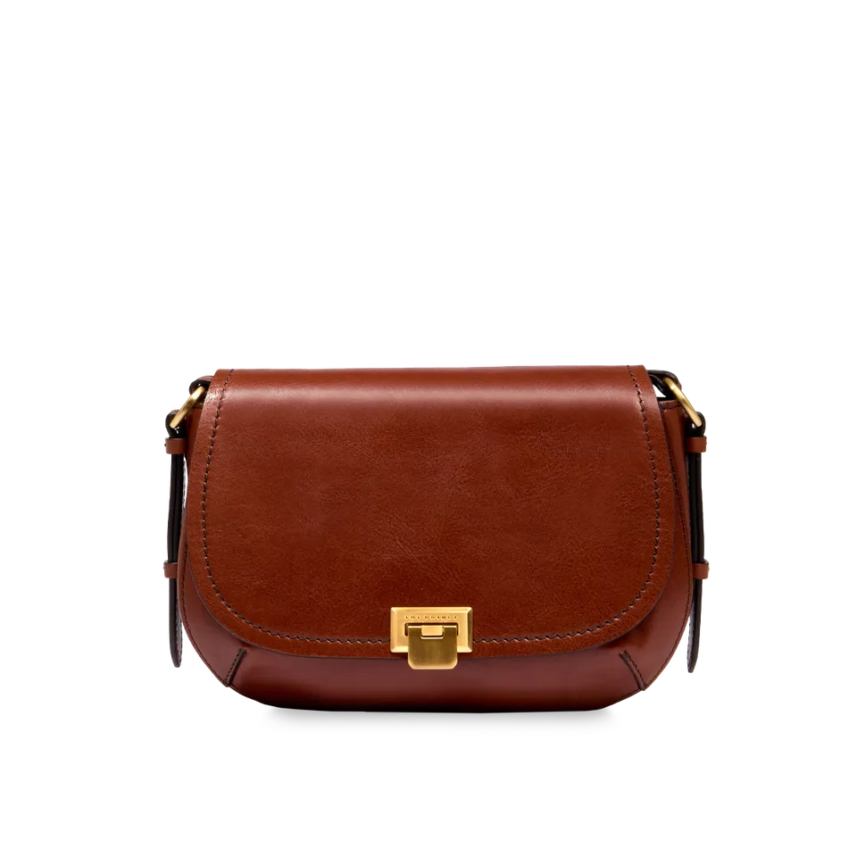 the-bridge-federica-borsa-tracolla-in-pelle-marrone-oro image 1