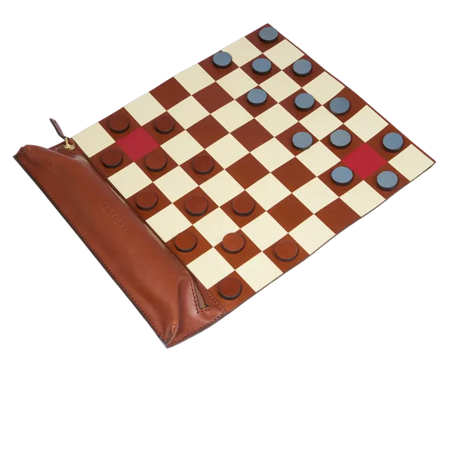 the-bridge-gioco-dama-in-pelle-heritage-oro image 1