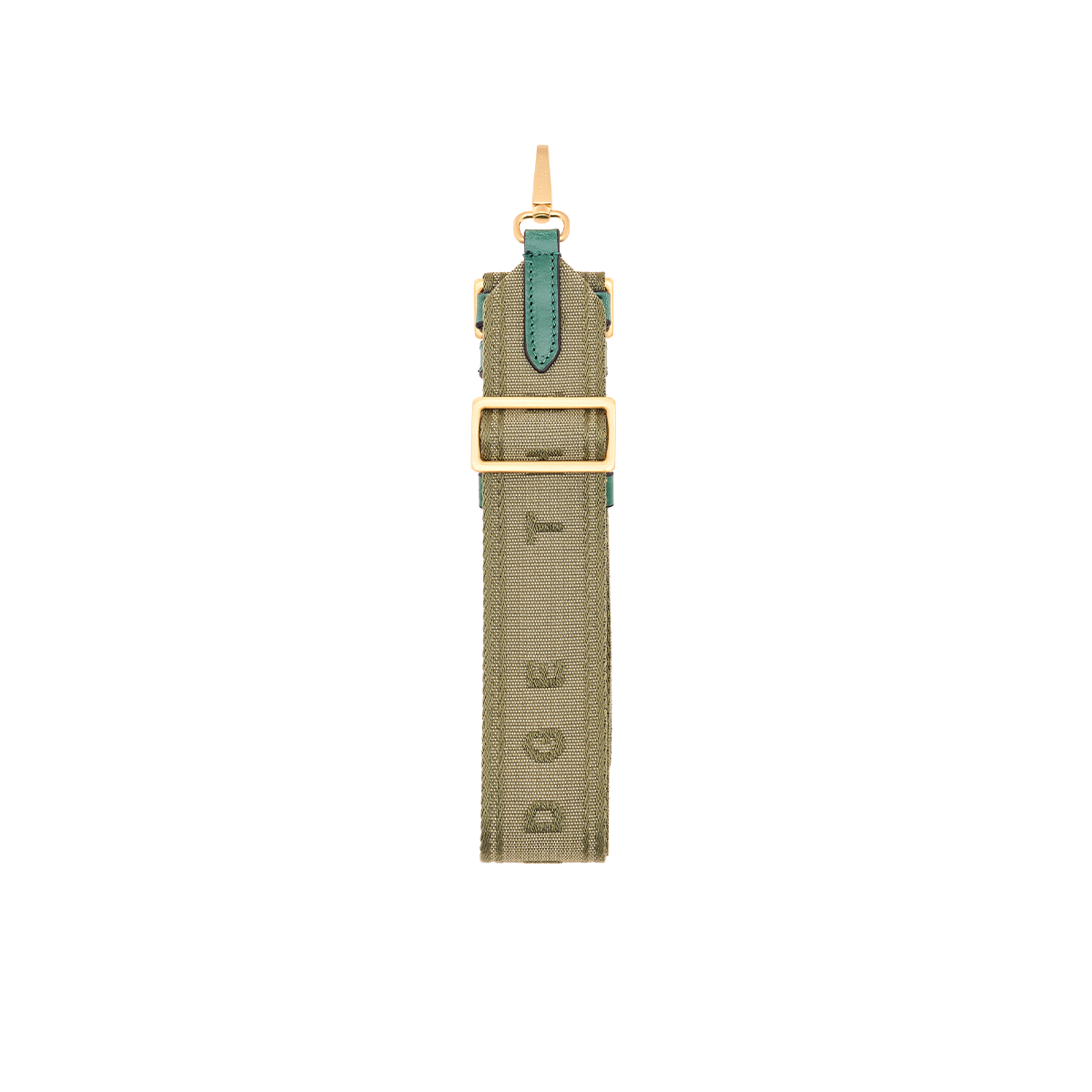 the-bridge-tracolla-regolabile-in-tessuto-con-logo-menta-oro image 1