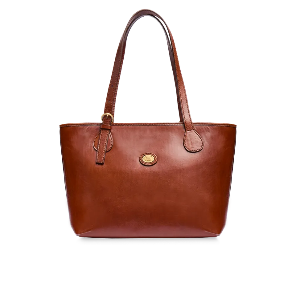 the-bridge-story-donna-borsa-shopper-in-pelle-marrone-chiusa-con-zip image 1