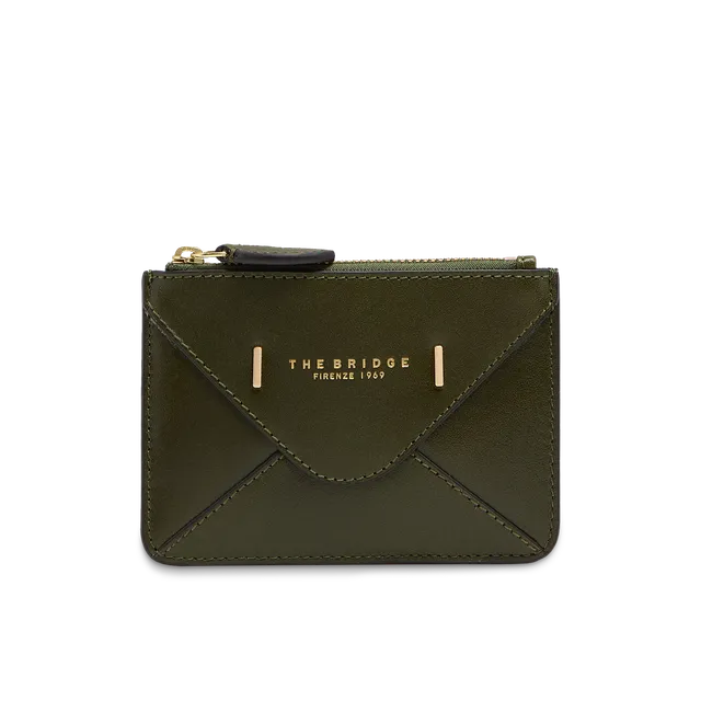 the-bridge-frida-portacarte-donna-in-pelle-maggiorana-con-zip image 1