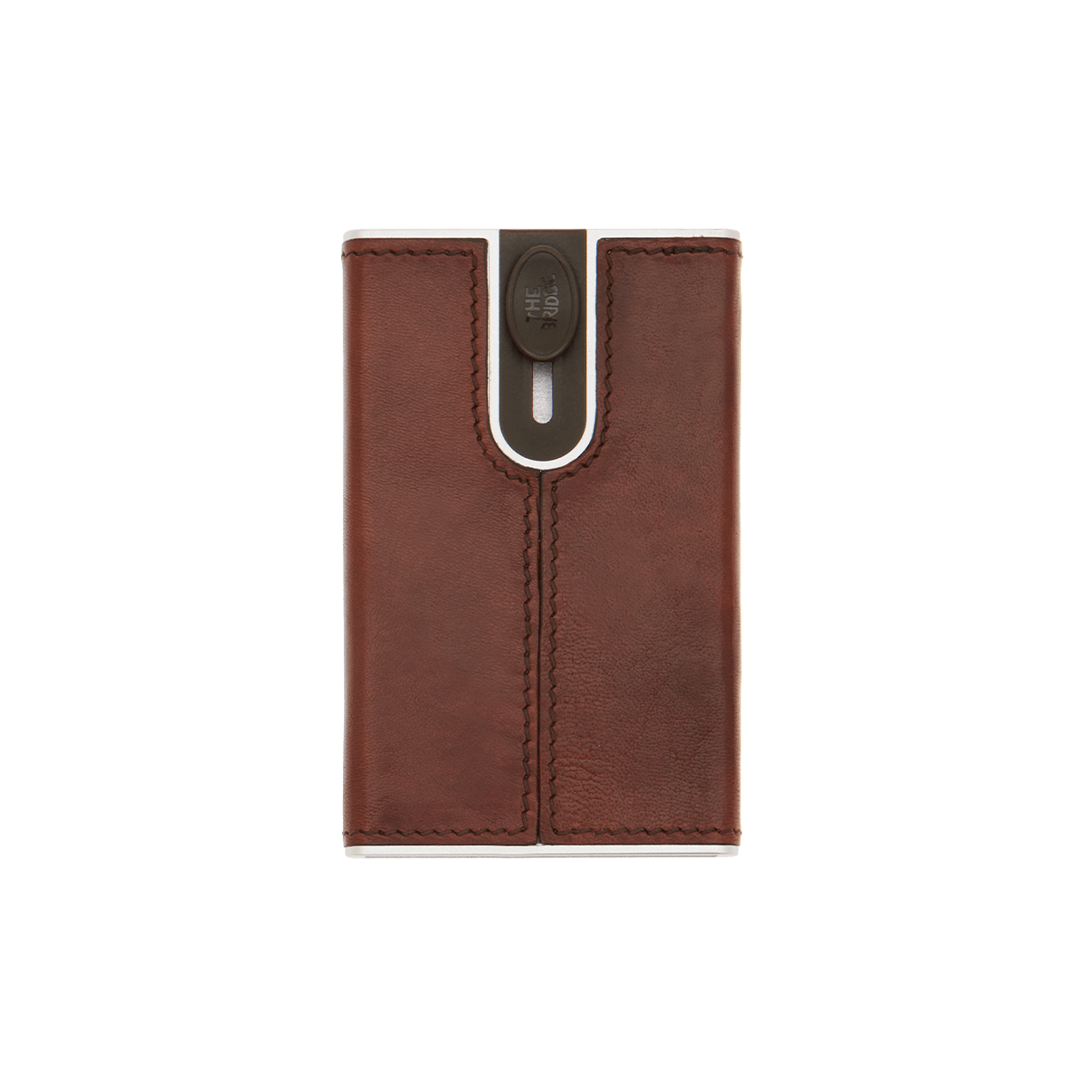 the-bridge-portacarte-a-scatto-in-pelle-con-rfid-marrone image 1