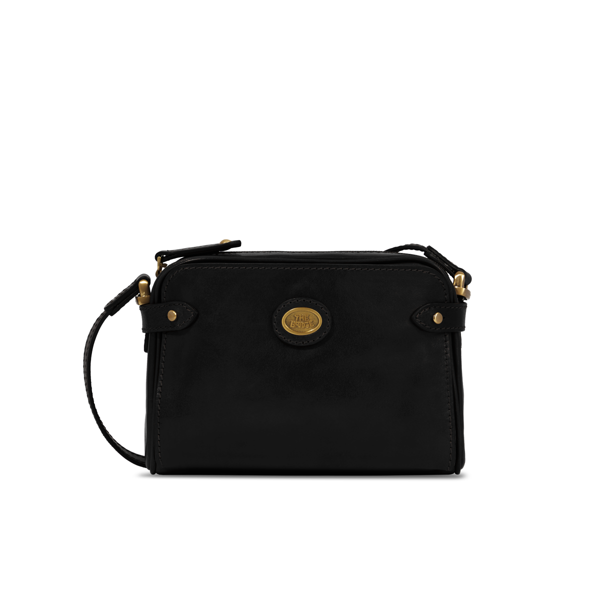 the-bridge-mini-borsa-tracolla-in-pelle-nero-oro image 1