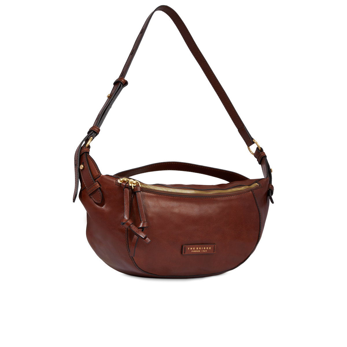 the-bridge-story-borsa-tracolla-in-pelle-morbida-marrone-oro image 2