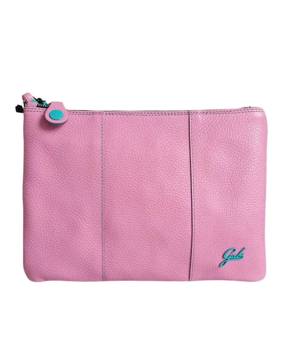 gabs-beyonc-logo-basic-taglia-m-pochette-in-pelle-rosa-flamingo image 1