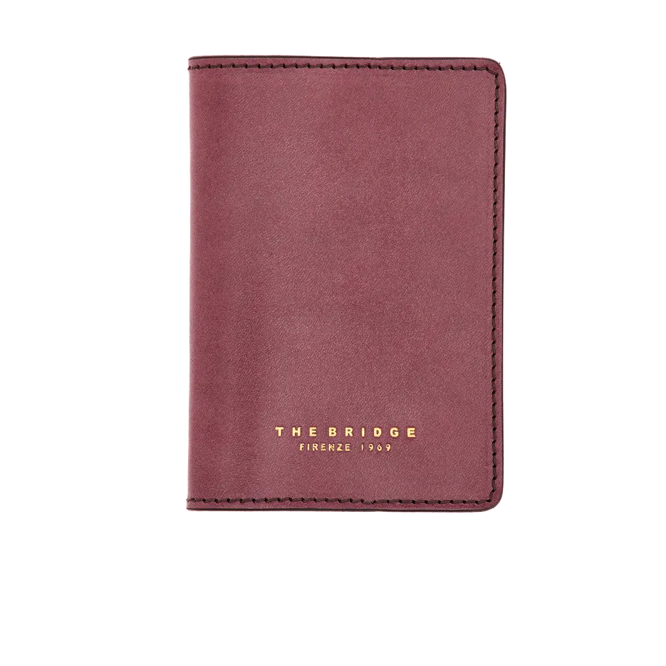 the-bridge-porta-passaporto-pelle-orchidea-con-oro-unisex image 1
