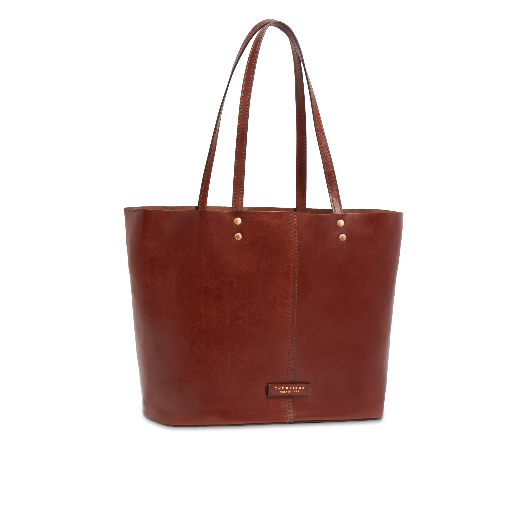 the-bridge-lisa-borsa-shopper-in-pelle-marrone-con-sacca-interna-removibile image 2