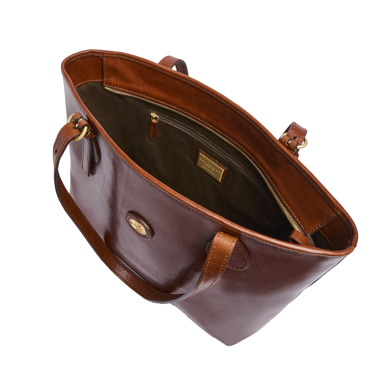 the-bridge-story-donna-borsa-shopper-in-pelle-marrone-chiusa-con-zip image 4