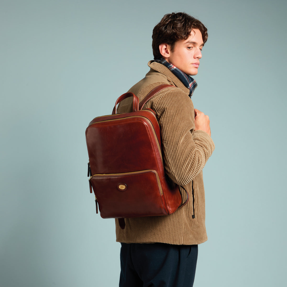 the-bridge-zaino-uomo-in-pelle-nero-porta-pc-a-due-zip image 3