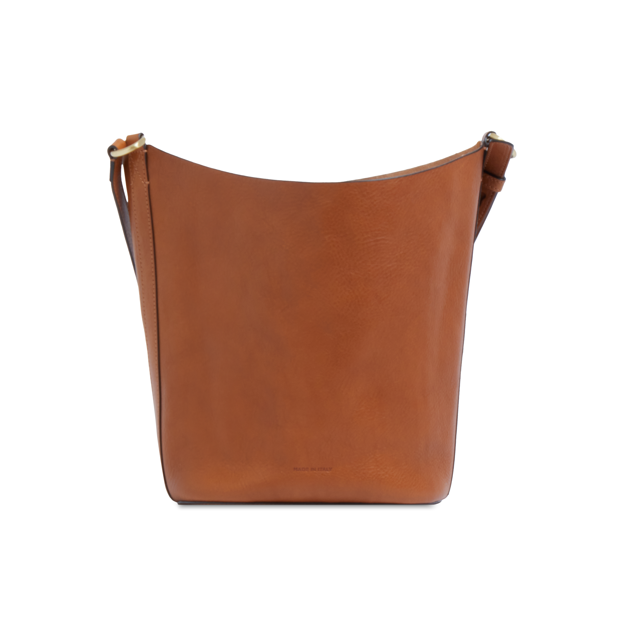 the-bridge-borsa-secchiello-luce-soft-in-pelle-cognac-oro image 3