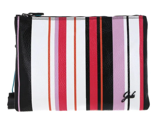 gabs-beyonce-pochette-m-multirighe-ruga-bicolor-black-toni-caldi-nero-fresia image 1