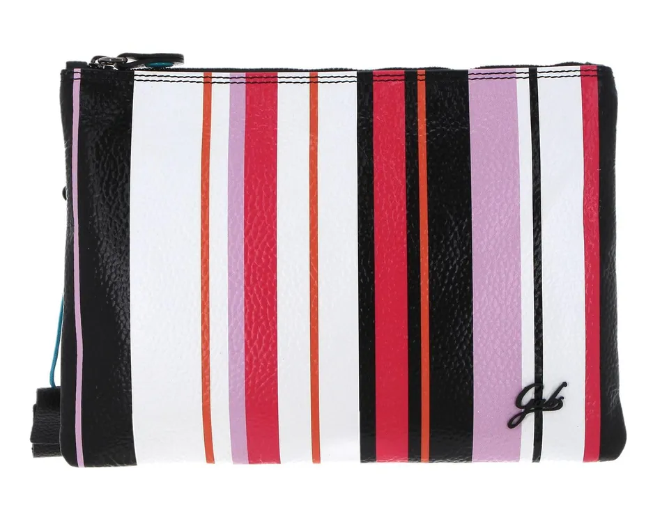 gabs-beyonce-pochette-m-multirighe-ruga-bicolor-black-toni-caldi-nero-fresia image 1