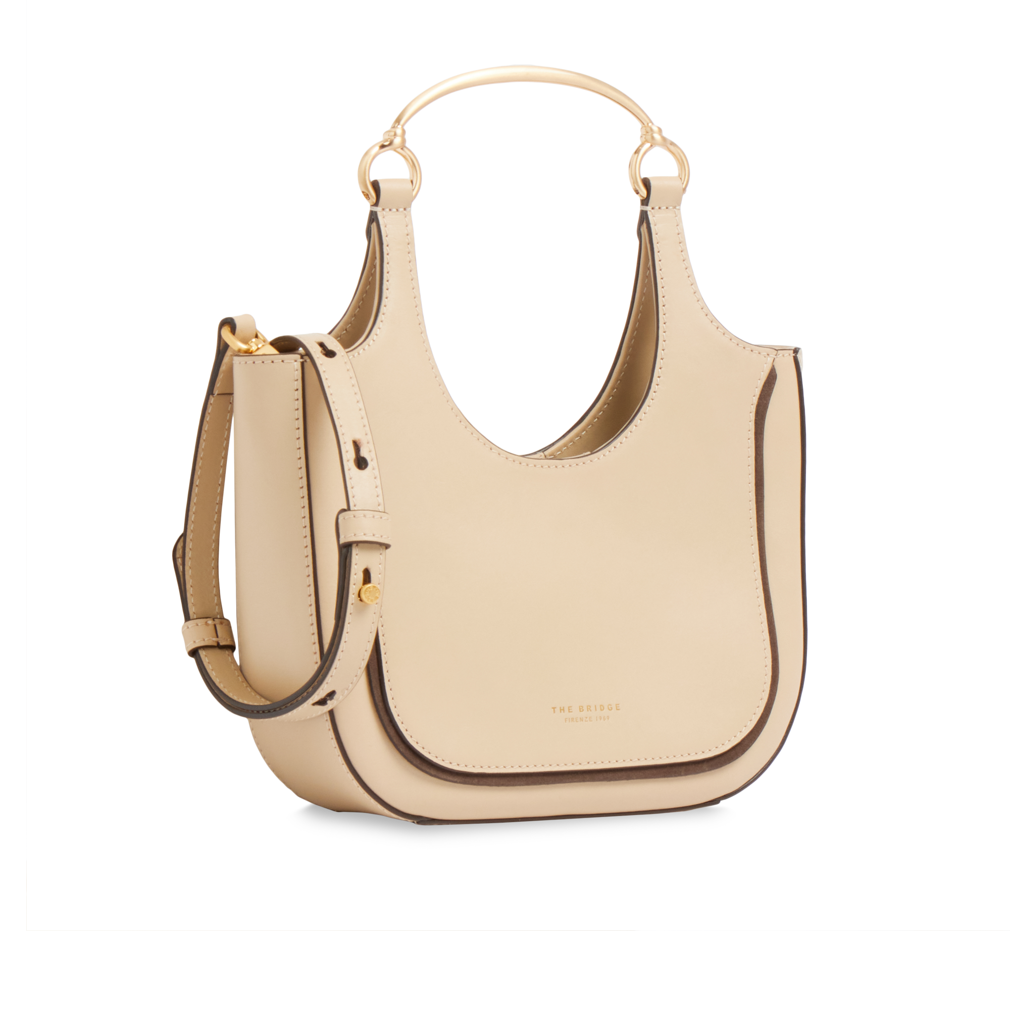 the-bridge-luce-borsa-hobo-mini-in-pelle-butter-oro-con-manico-gioiello image 2