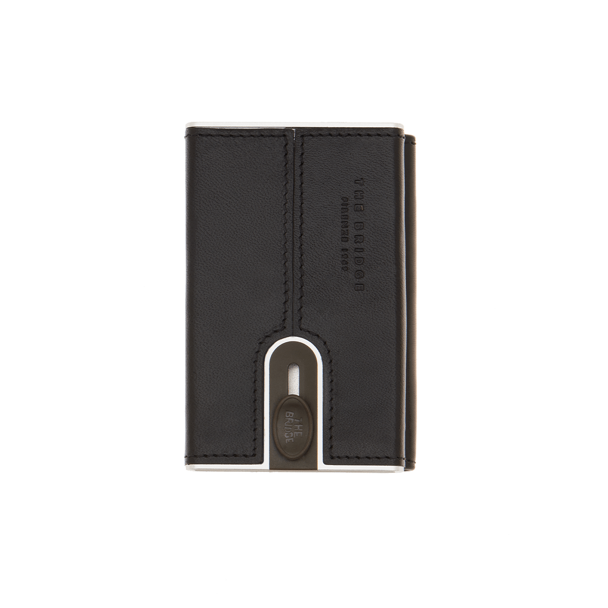 the-bridge-portacarte-in-pelle-a-scatto-con-protezione-rfid-nero-rutenio image 1