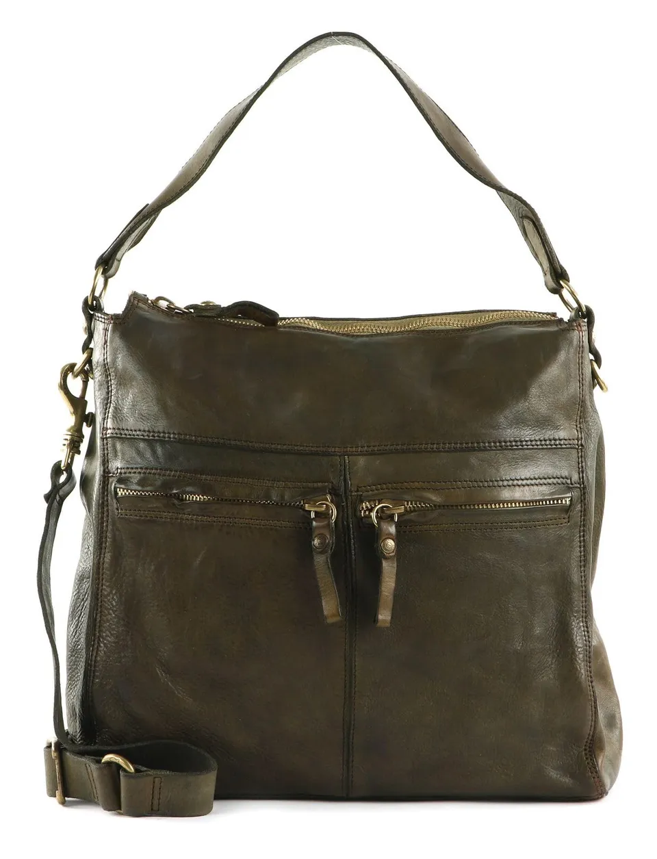 campomaggi-agnese-borsa-a-tracolla-in-pelle-verde-militare-oliva-2 image 1