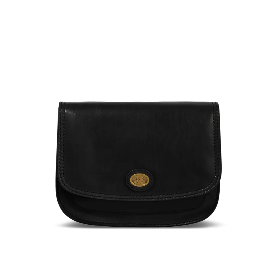 the-bridge-story-borsa-donna-in-pelle-a-tracolla-a-scomparti-nero-oro image 1