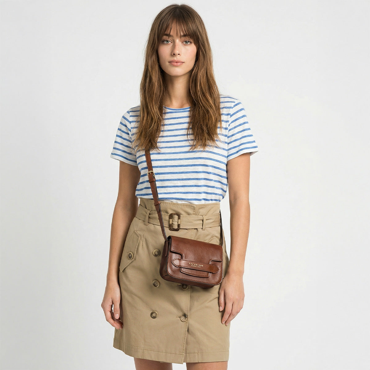 the-bridge-borsa-tracolla-in-pelle-marrone-strutturata-fw24-25 image 3