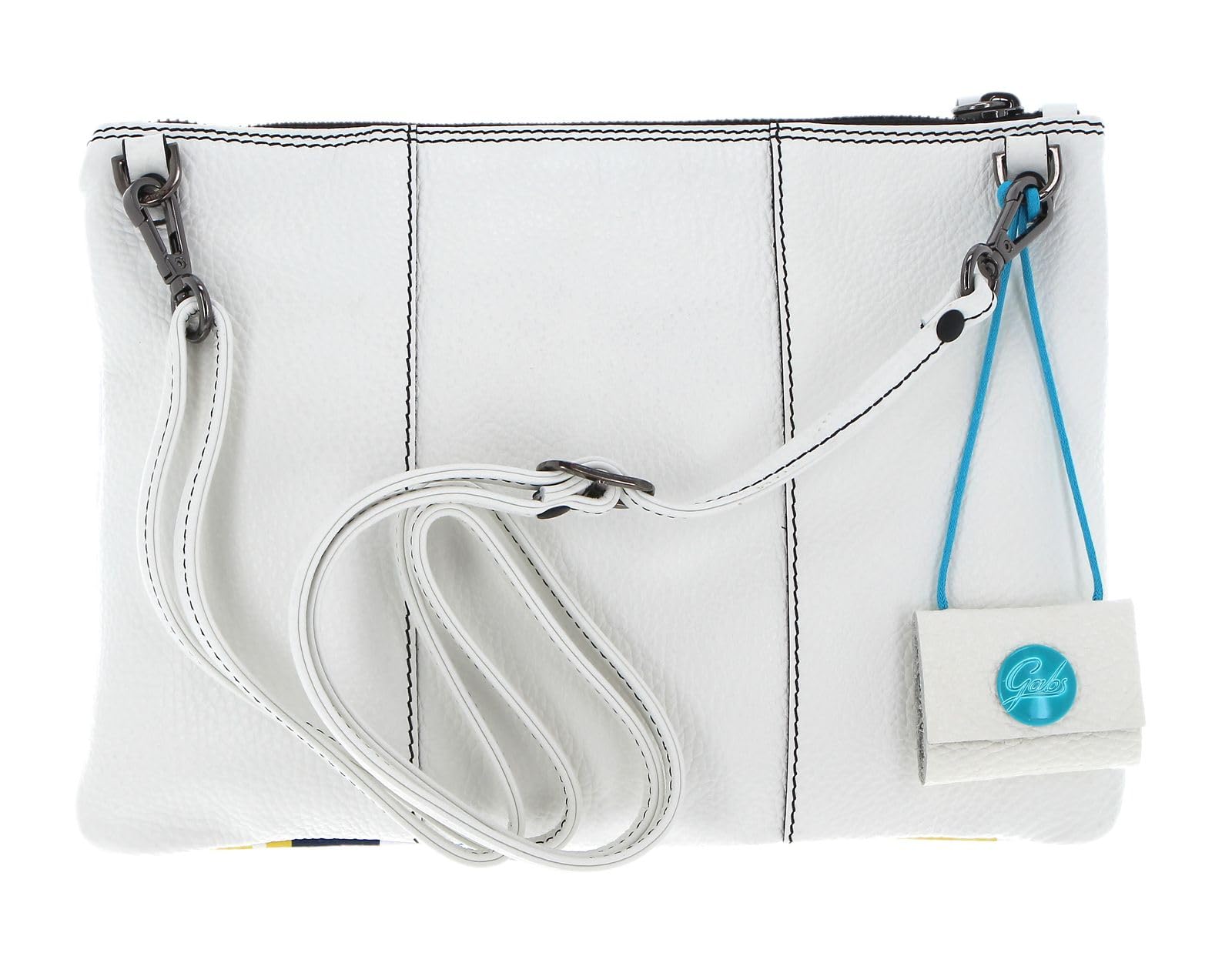 gabs-beyonce-pochette-m-multirighe-ruga-bicolor-black-toni-freddi-bianco-ottico- image 3