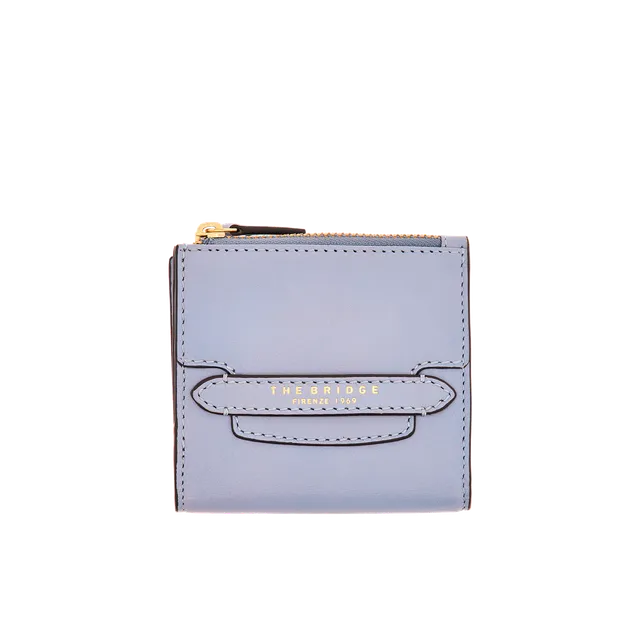 the-bridge-lucrezia-portafogli-in-pelle-donna-piccolo-azzurro-oro image 1