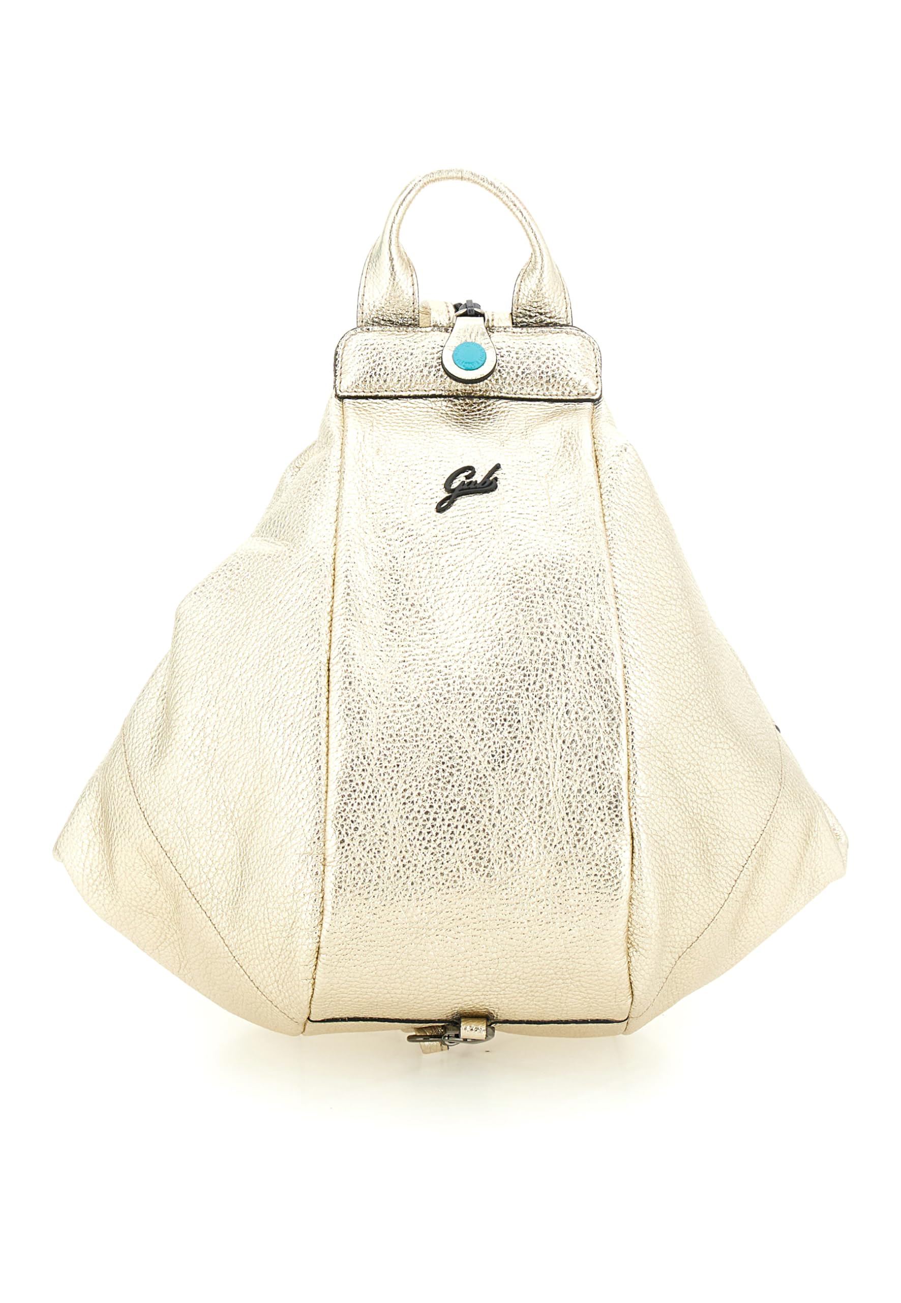 gabs-greta-taglia-m-zaino-in-pelle-oro-chiaro-made-in-italy image 1