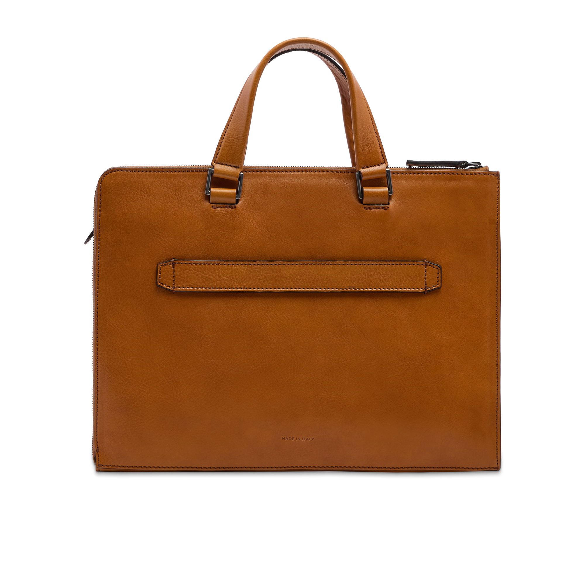 the-bridge-leone-cartella-uomo-in-pelle-con-tracolla-e-tasca-frontale-cognac image 3
