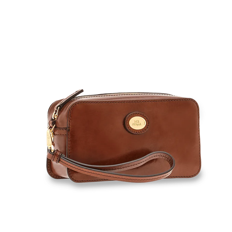 the-bridge-pochette-uomo-in-pelle-da-polso-marrone-oro image 1