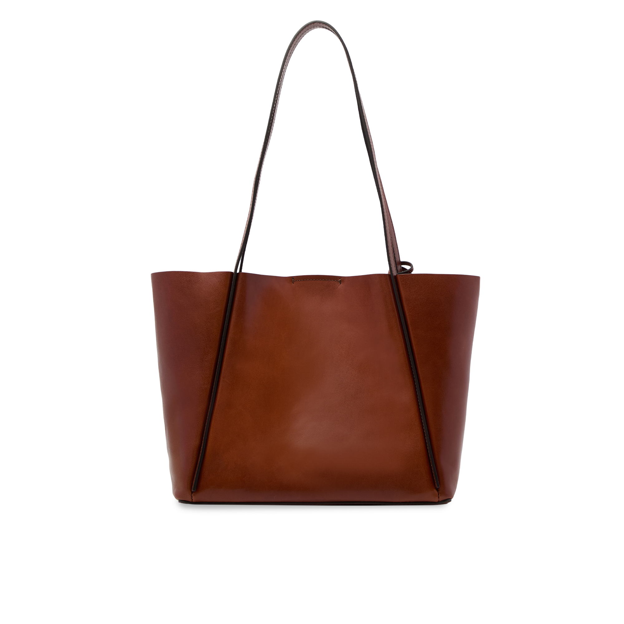 the-bridge-icons-borsa-shopper-donna-in-pelle-con-pochette-marrone-oro image 3