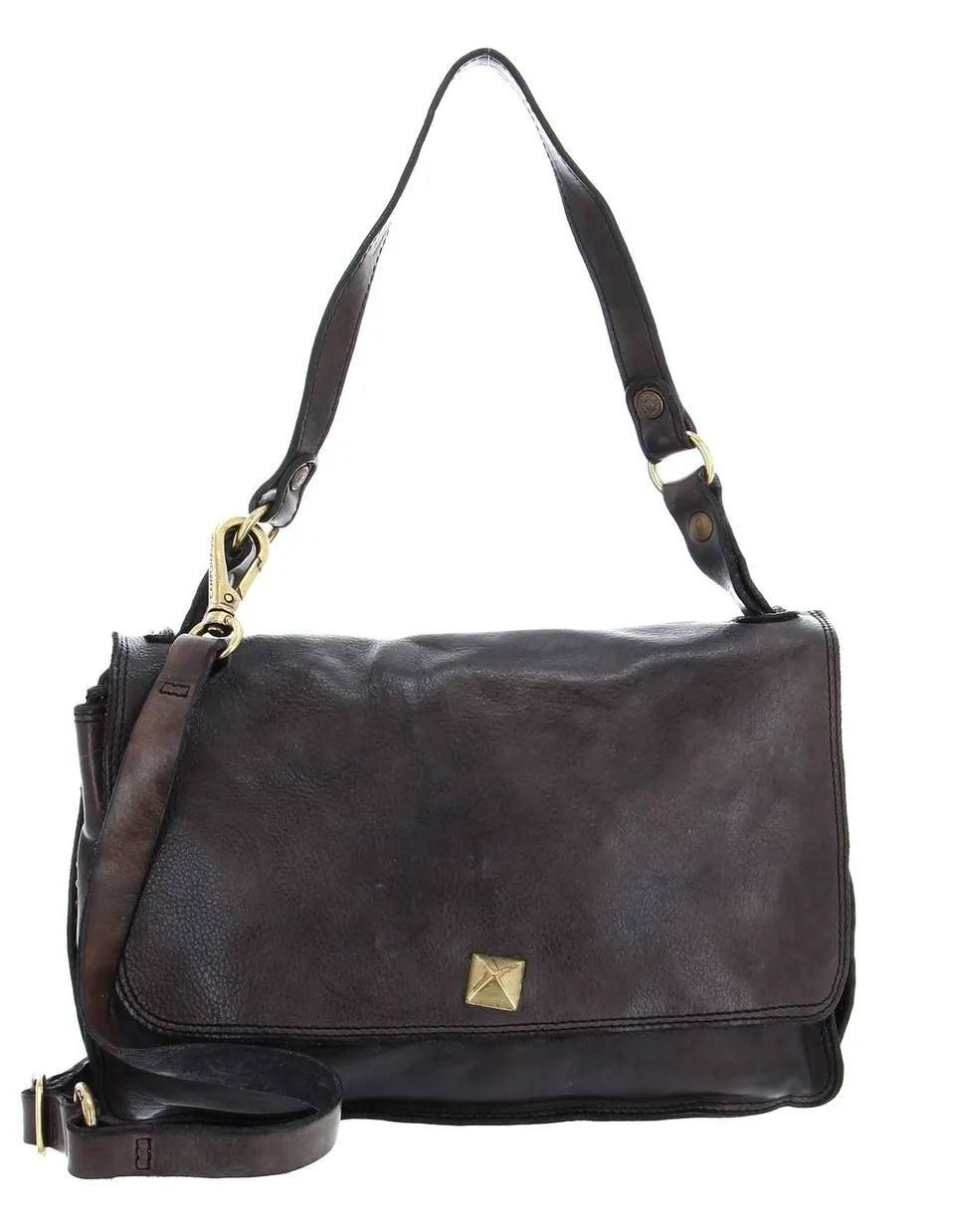 campomaggi-agnese-borsa-a-tracolla-in-pelle-grigio-antracite-premium image 1