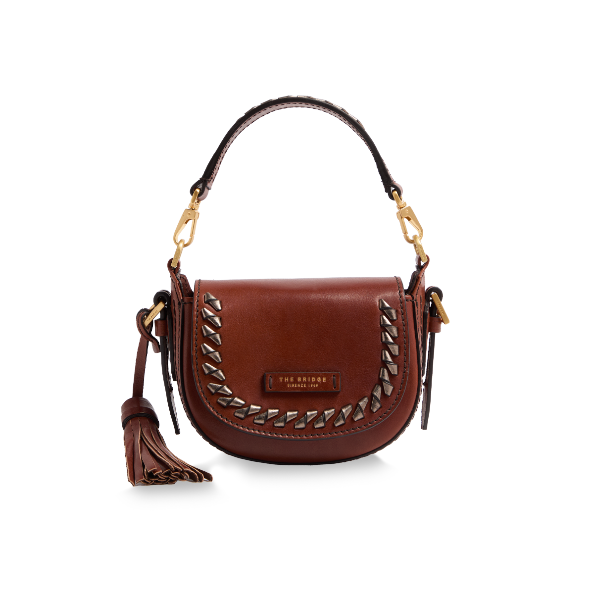 the-bridge-pearl-district-holiday-edition-borsa-a-tracolla-baby-in-cuoio-marrone image 1