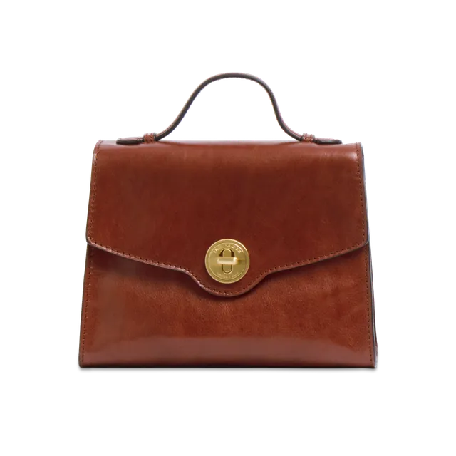 the-bridge-irene-borsa-in-pelle-donna-con-tracolla-removibile-marrone-oro image 1