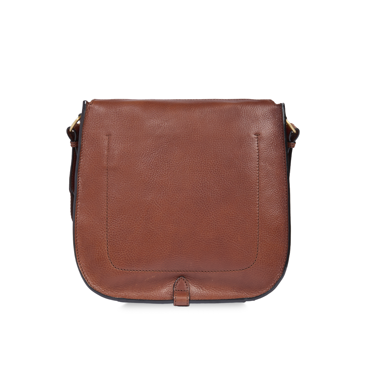 the-bridge-isadora-borsa-tracolla-donna-pelle-marrone-oro-con-zip image 3