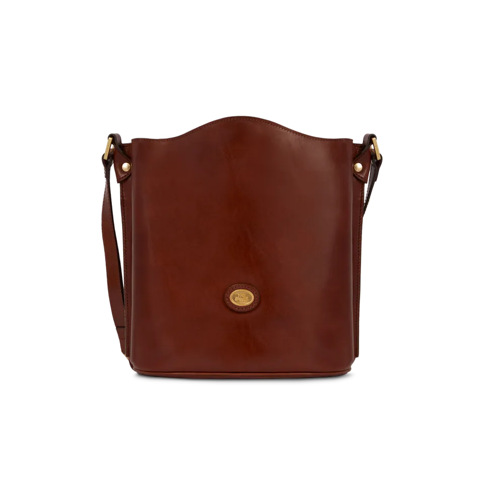 the-bridge-borsa-secchiello-in-pelle-donna-marrone-oro image 1