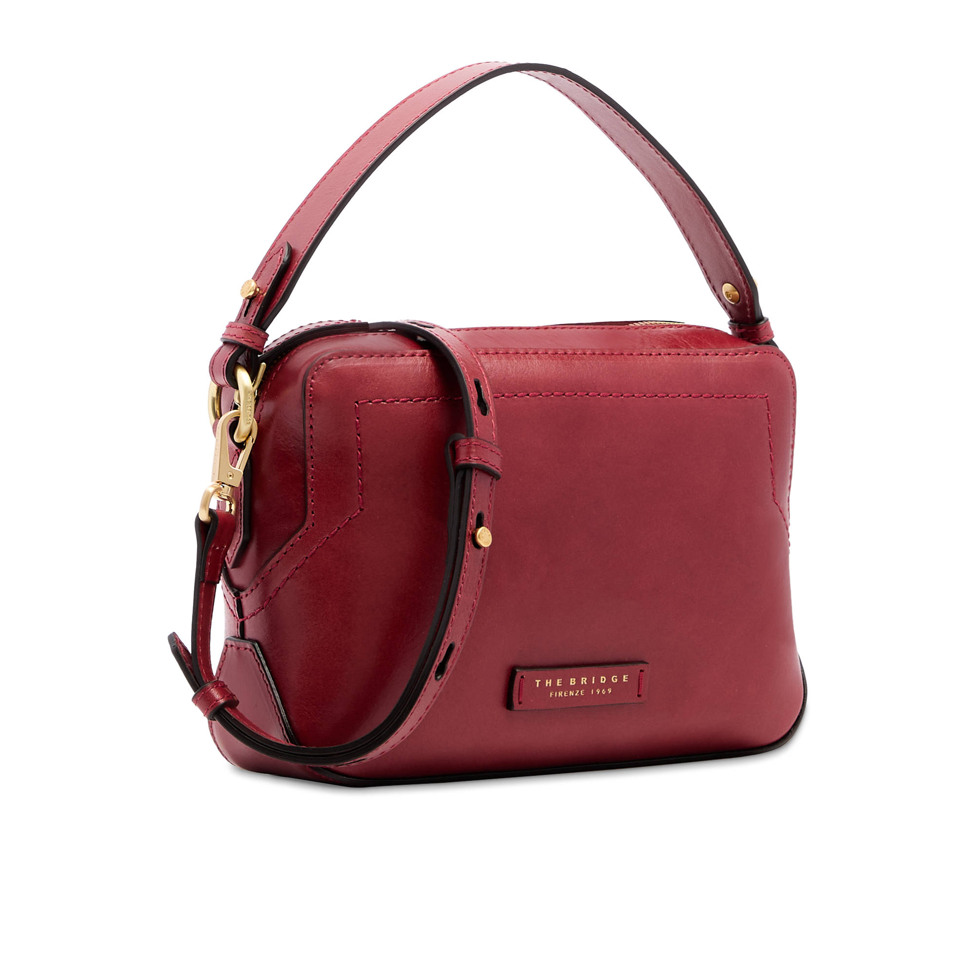 the-bridge-larissa-camera-case-borsa-tracolla-pelle-mattone-con-zip image 2