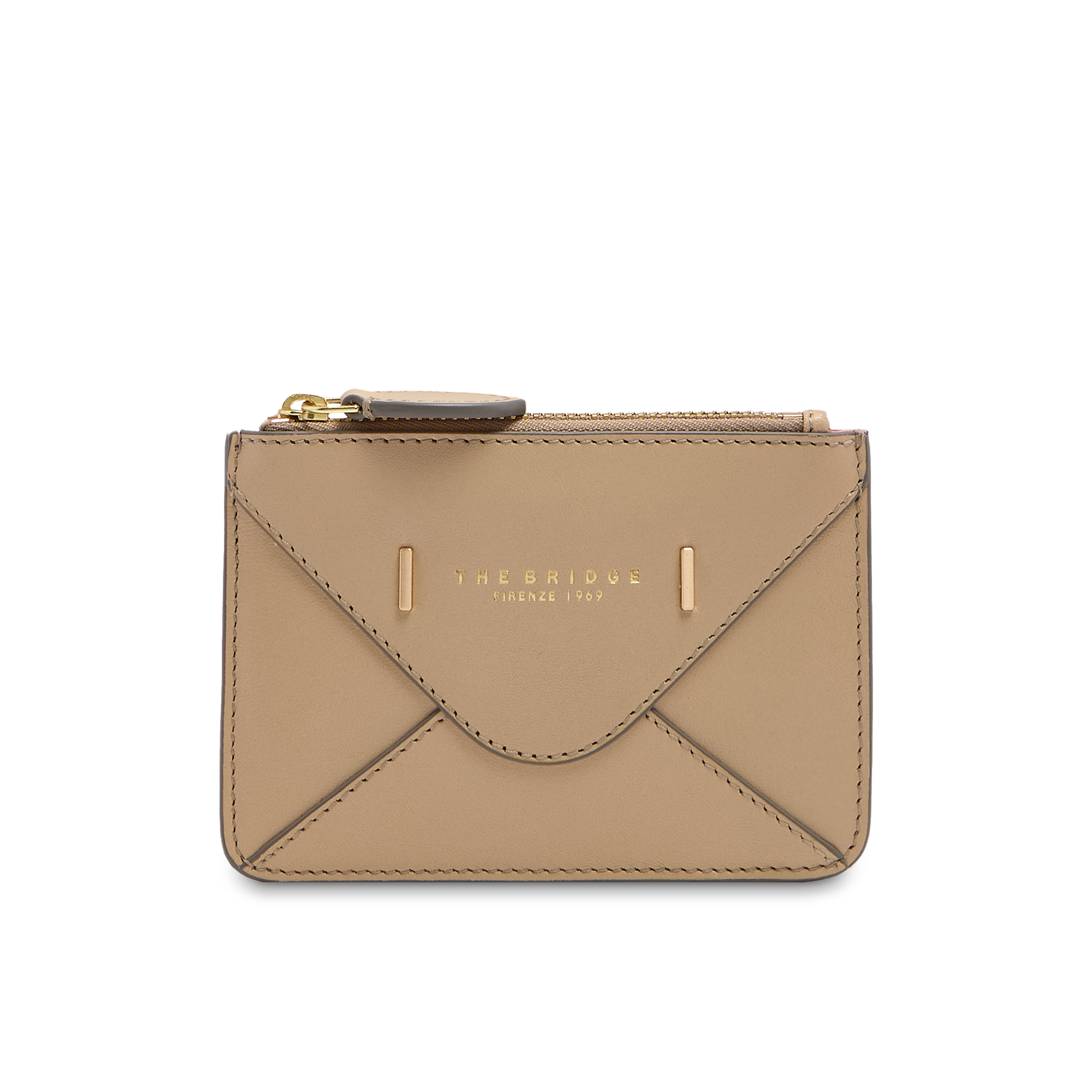 the-bridge-frida-portacarte-in-pelle-compatto-con-zip-butter-oro image 1