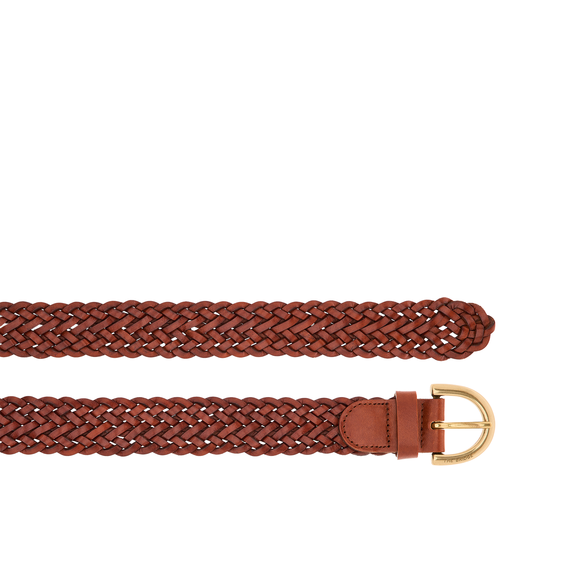 the-bridge-berenice-cintura-in-pelle-donna-intrecciata-marrone-oro image 1
