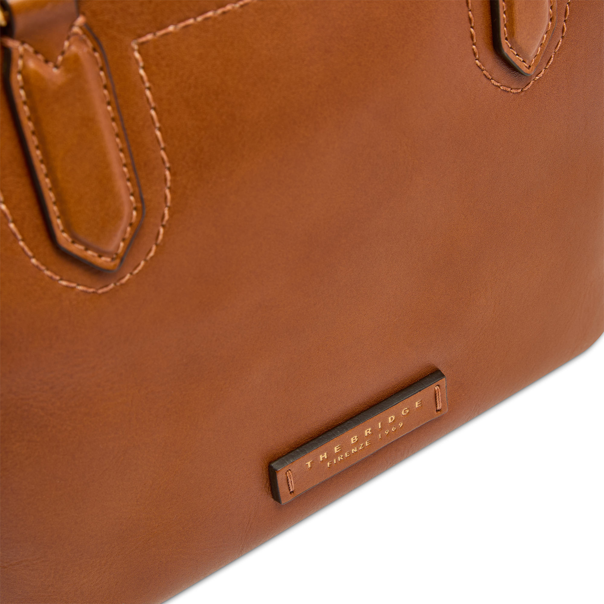 the-bridge-larissa-borsa-a-mano-in-pelle-cognac-oro-con-tracolla-removibile image 5