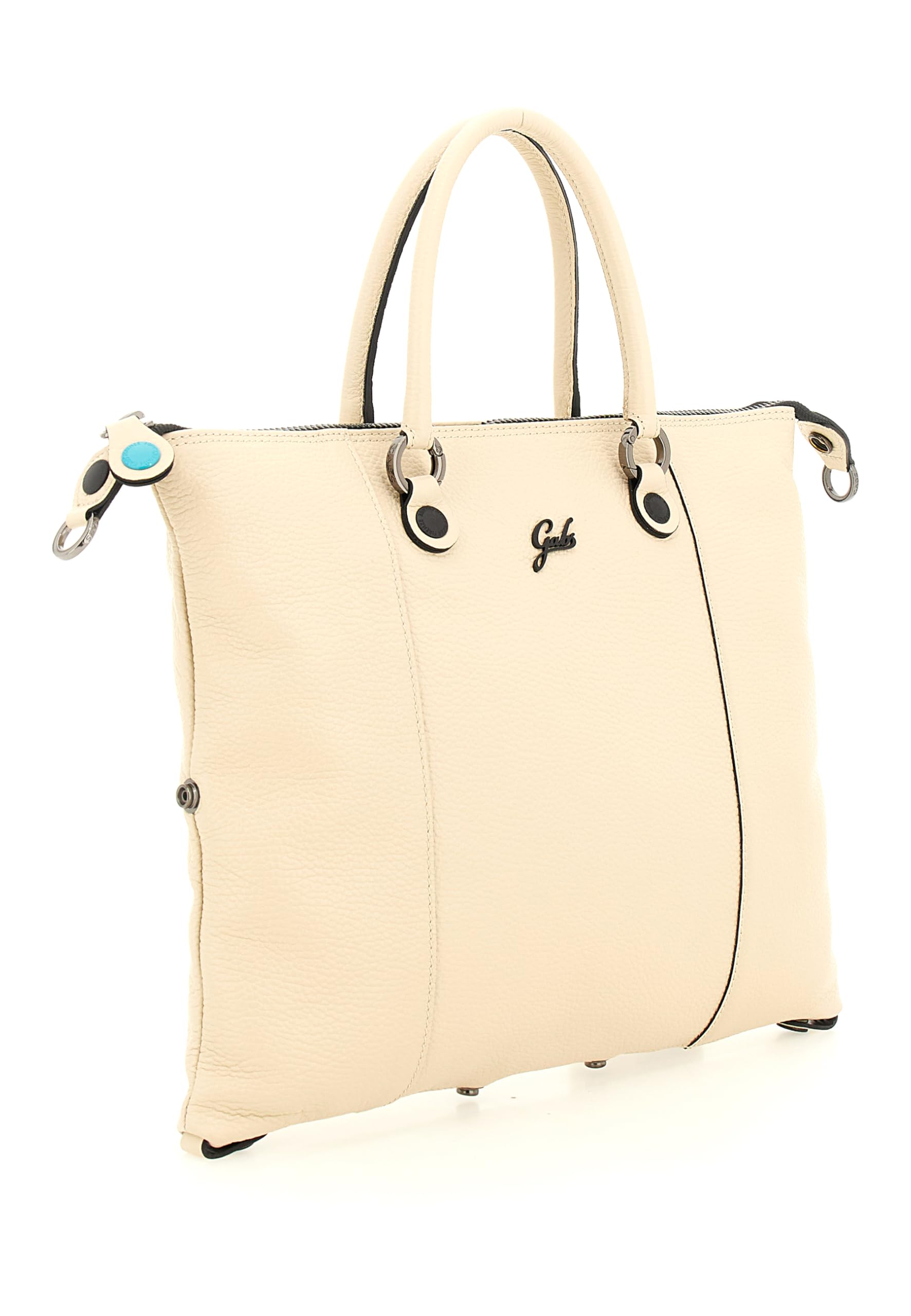 gabs-g3-plus-m-borsa-a-mano-trasformabile-black-in-pelle-ecru image 2