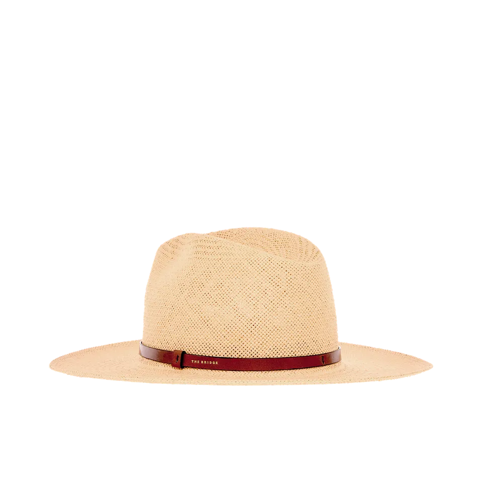 the-bridge-cappello-in-paglia-naturale-con-dettaglio-in-pelle-oro image 1