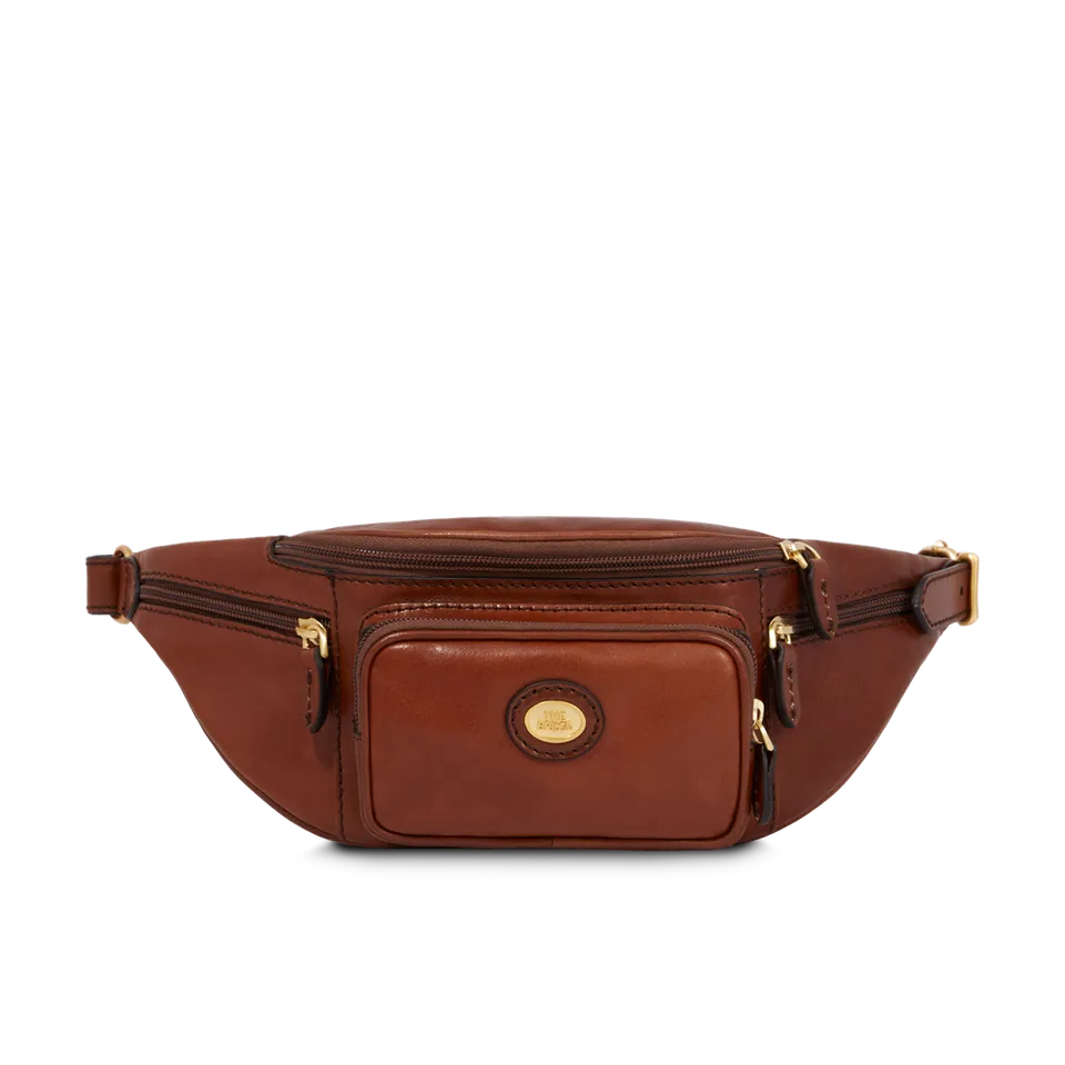 the-bridge-marsupio-uomo-in-pelle-marrone-oro image 1