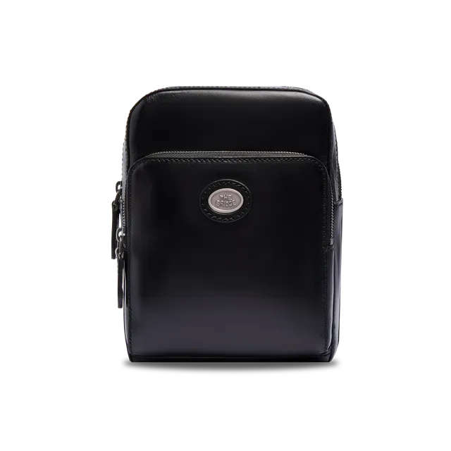 the-bridge-story-uomo-tracolla-in-pelle-uomo-con-zip-frontale-nero image 1