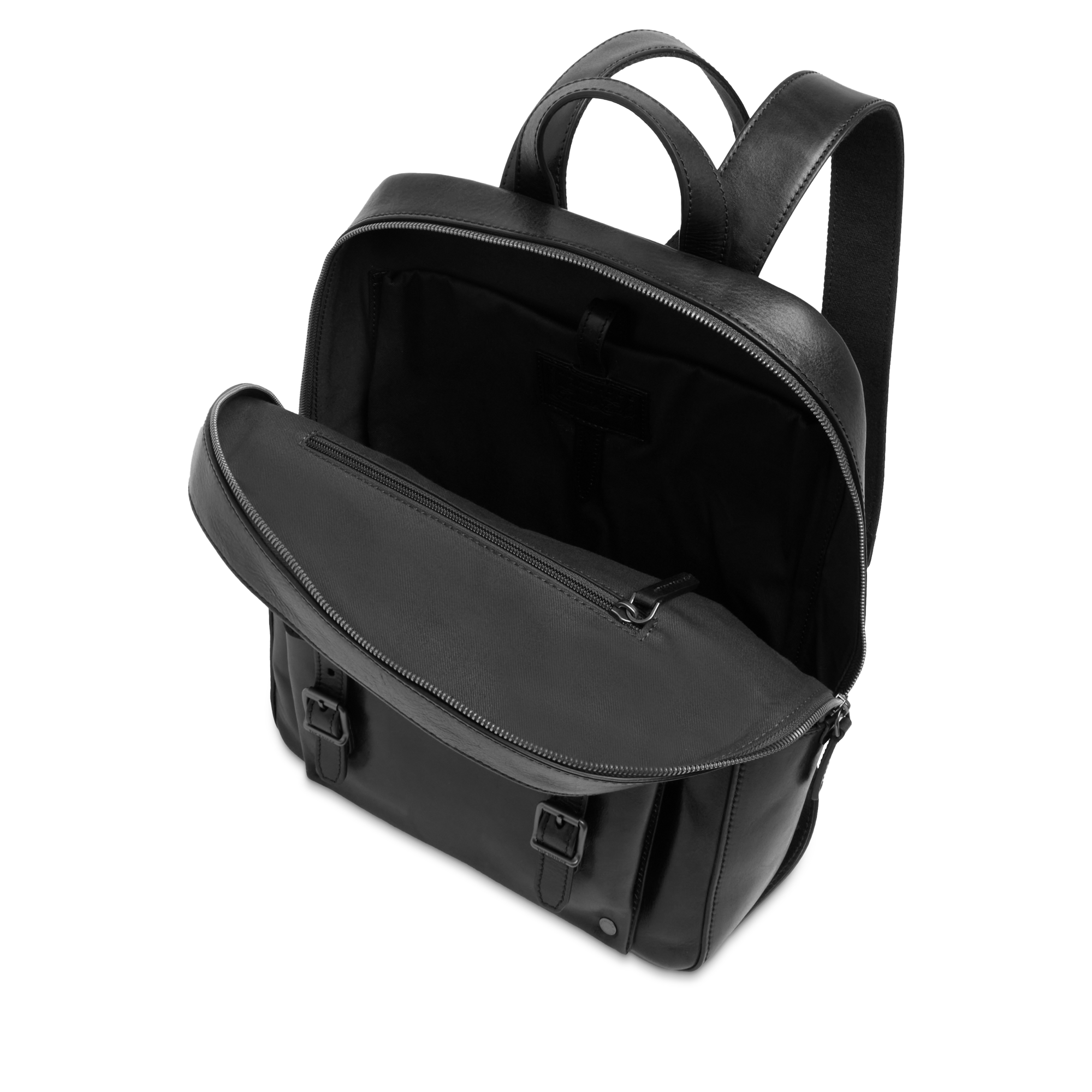 the-bridge-galileo-zaino-in-pelle-porta-pc-uomo-una-zip-nero-rutenio image 4