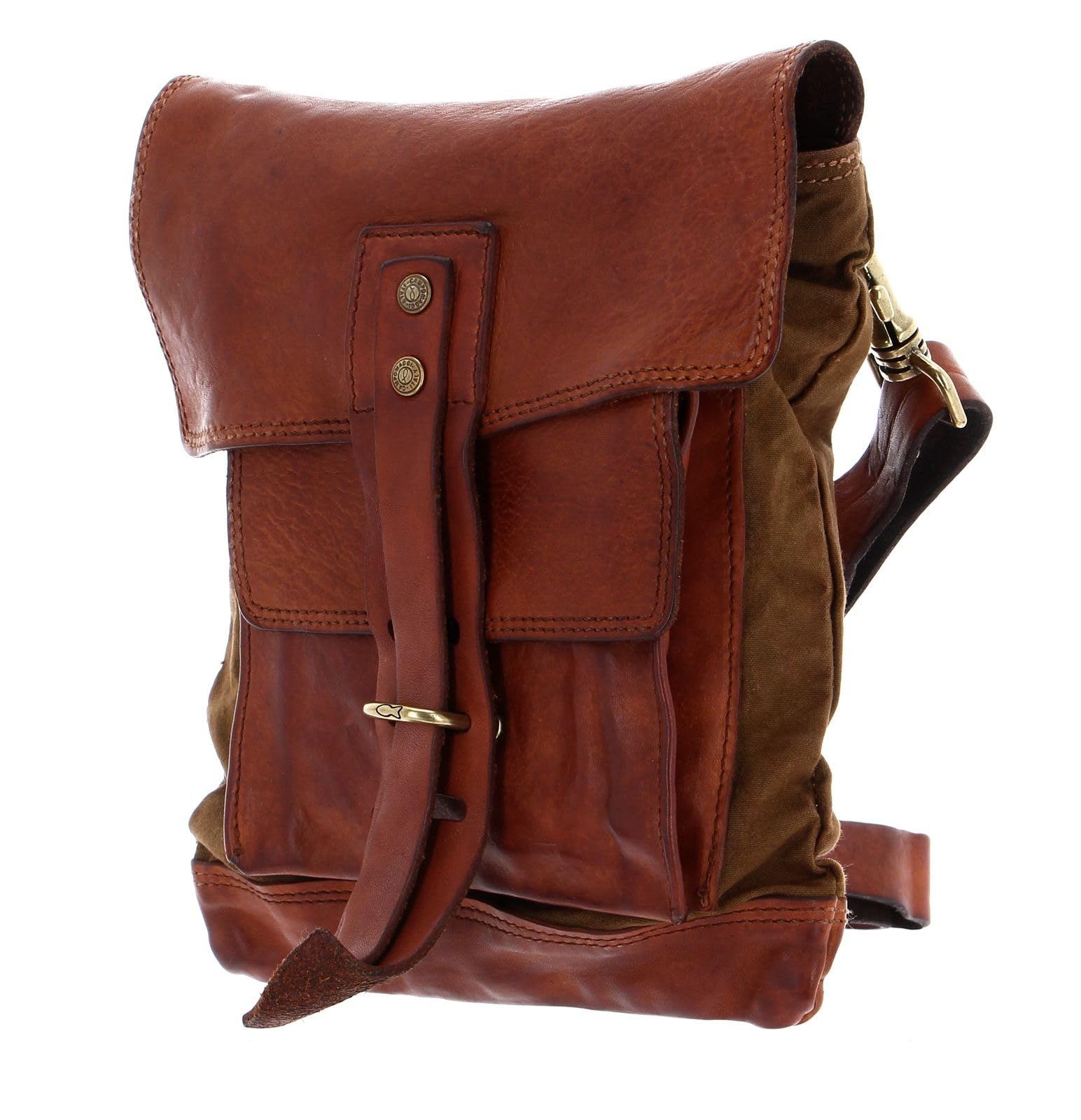 campomaggi-agnese-borsa-a-tracolla-crossbody-verde-militare-testa-di-moro-cognac image 3