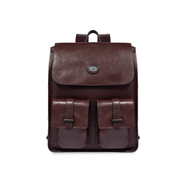 the-bridge-isaia-zaino-in-pelle-uomo-con-patta-e-doppie-tasche-frontali image 1
