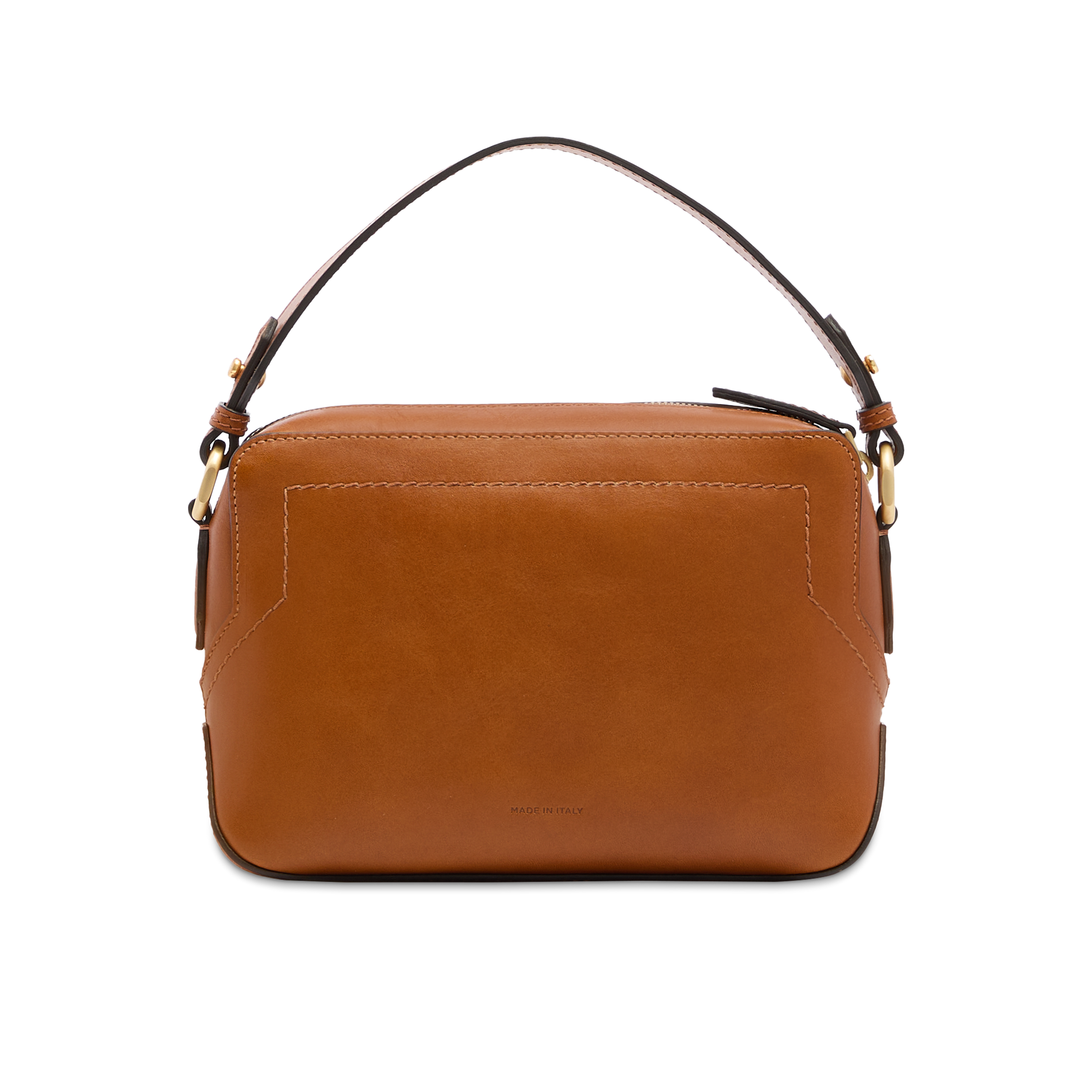 the-bridge-larissa-ss26-borsa-tracolla-camera-case-pelle-cognac-oro image 3
