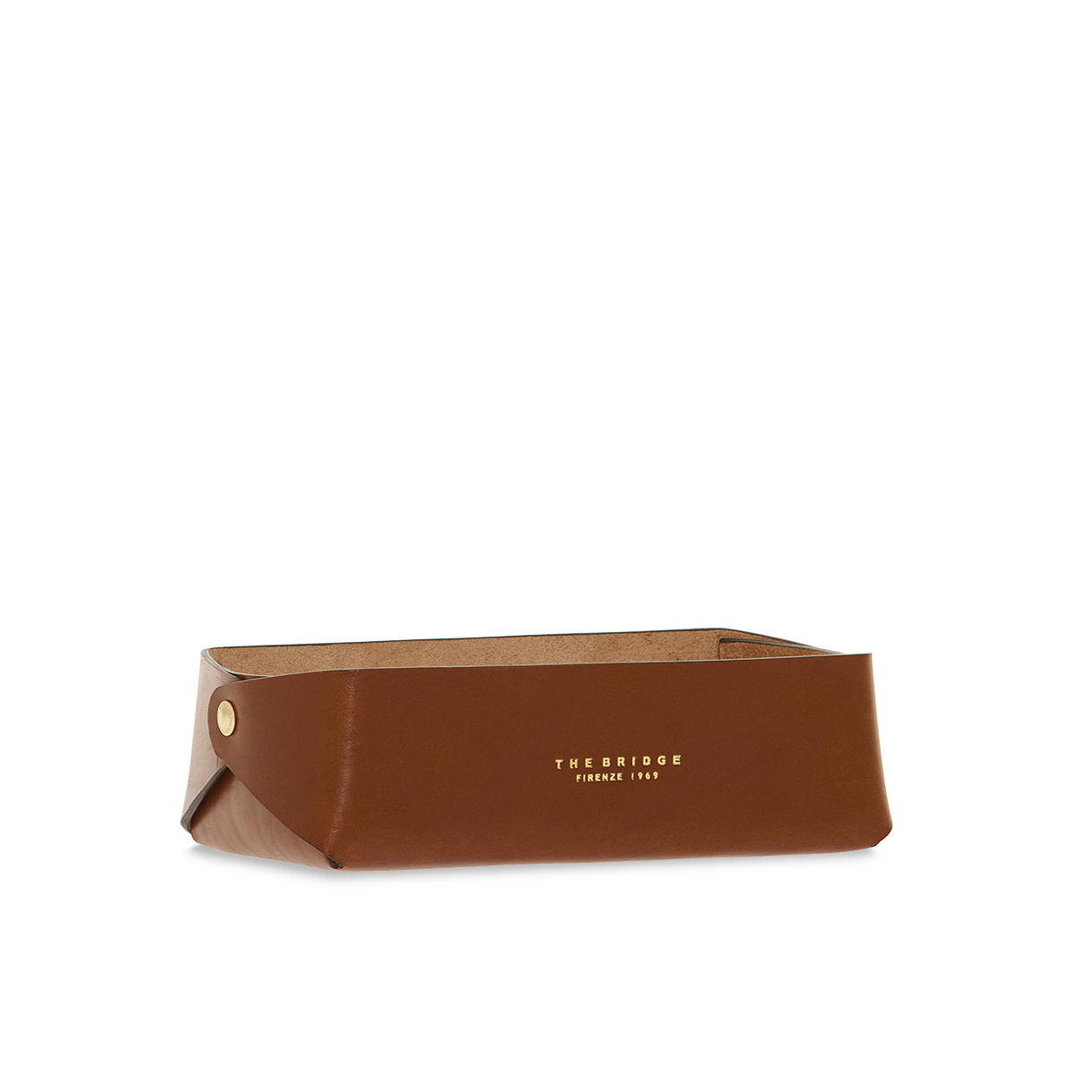 the-bridge-svuotatasche-in-pelle-bovina-marrone-oro image 1