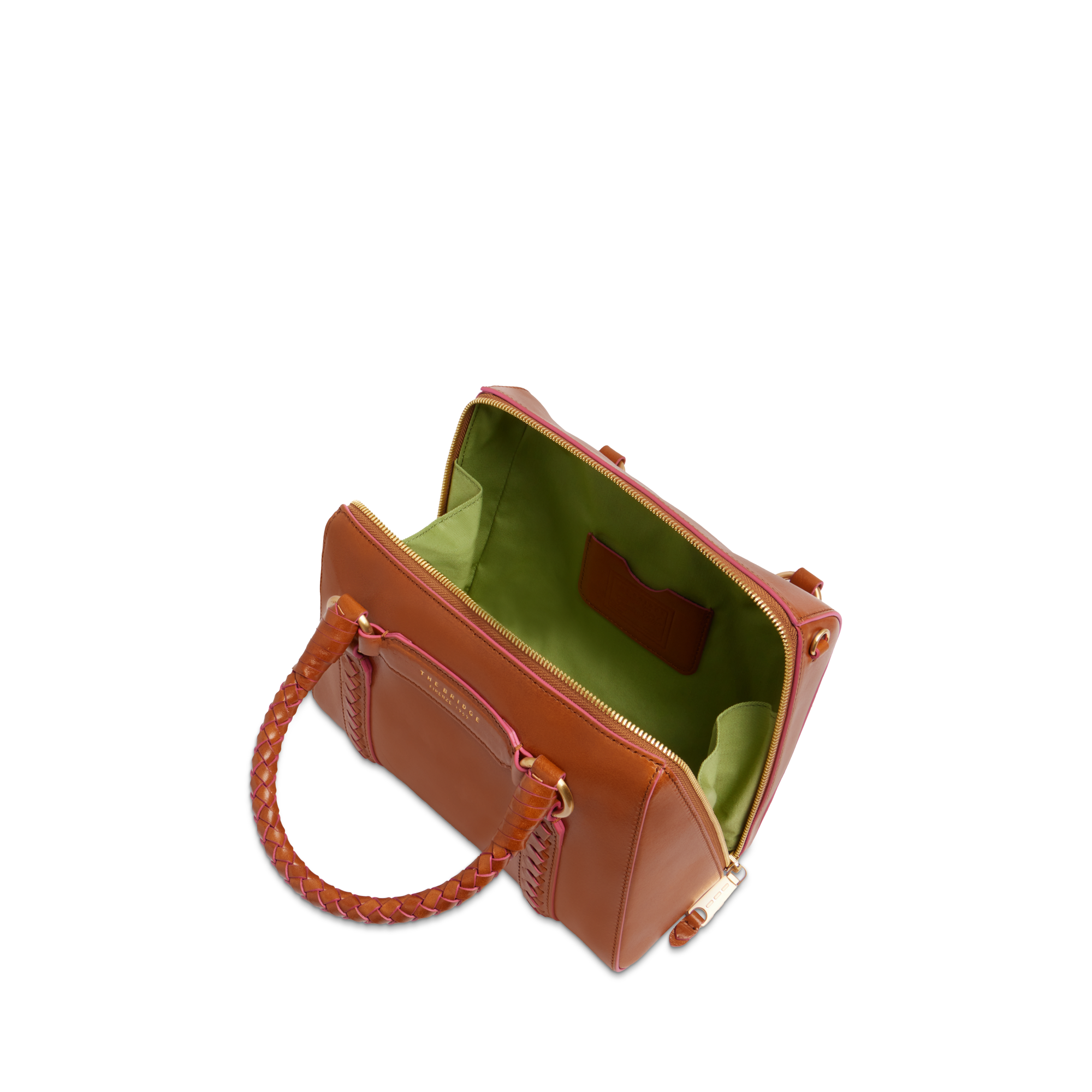 the-bridge-laura-wow-borsa-a-mano-in-pelle-con-tracolla-removibile-cognac-oro-do image 4