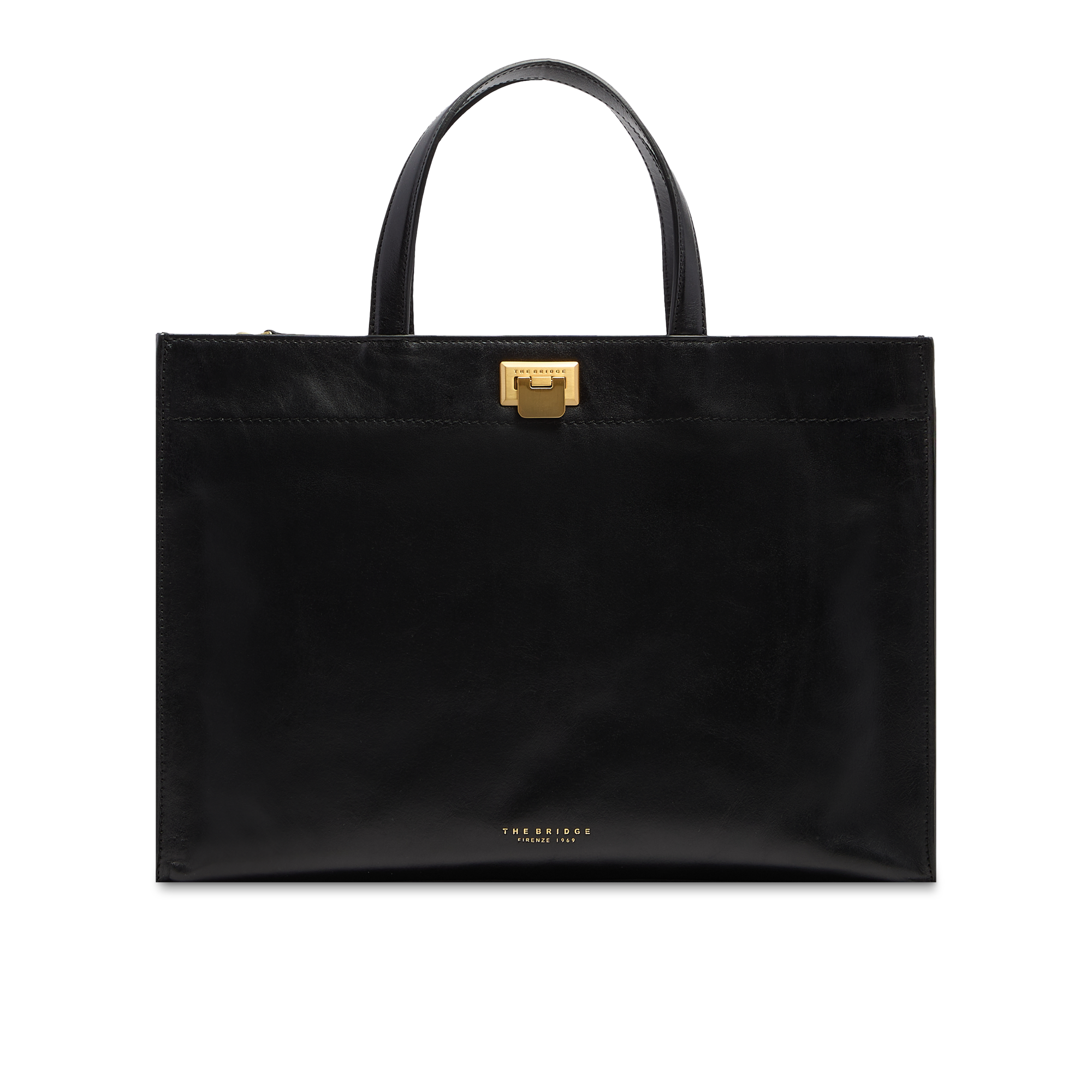 the-bridge-leila-borsa-a-mano-in-pelle-nera-grande-con-tracolla image 1