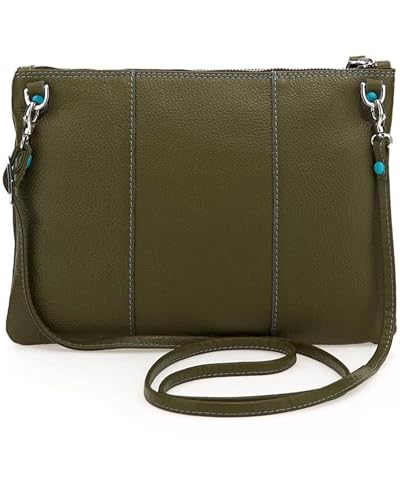 gabs-beyonce-m-basic-borsa-tracolla-pochette-donna-in-pelle-verde-prezzemolo image 7