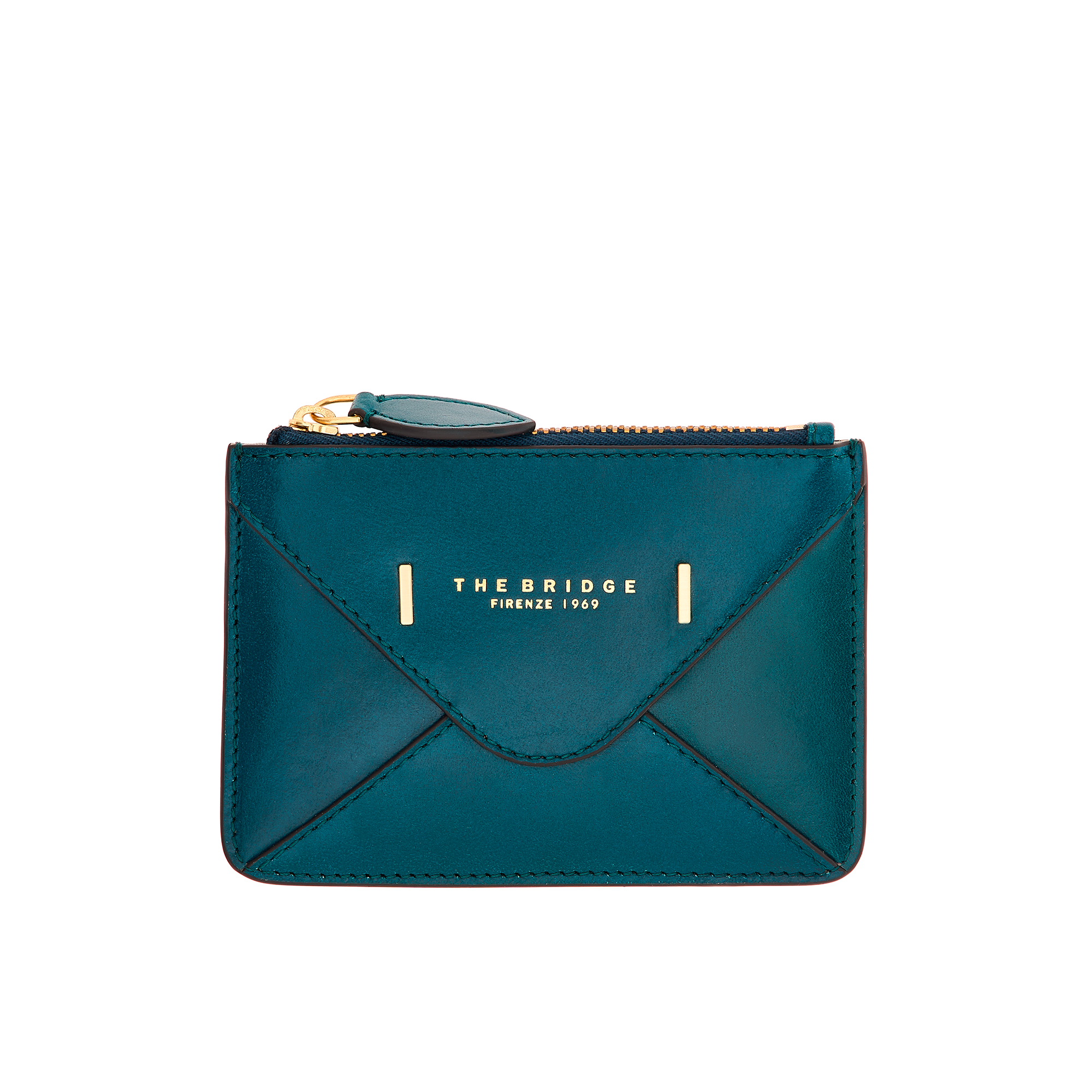 the-bridge-frida-portacarte-compatto-con-zip-in-pelle-pavone image 1